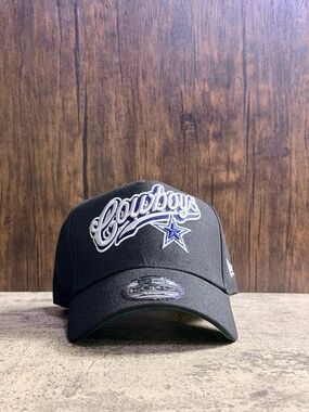 New Era 9FORTY Born x Raised Dallas Cowboys Script Black Snapback OSFA